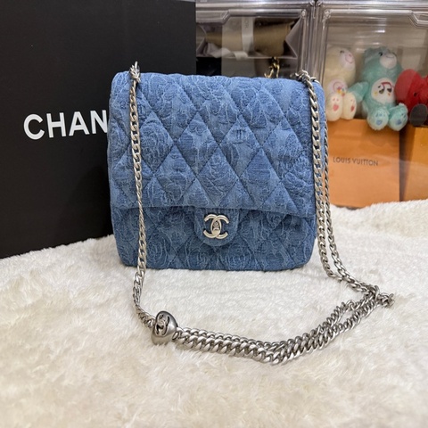 99新✨ 櫃上將近36萬🔥 CHANEL CF23香奈兒牛仔coco23愛心調節扣 經典口蓋包 斜背包 肩背包