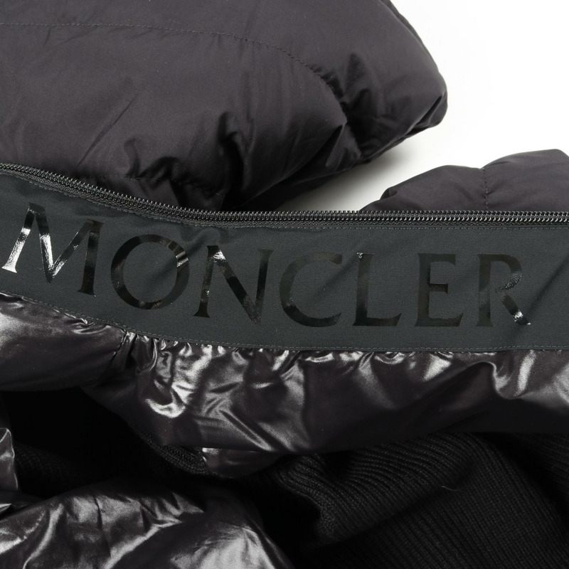 MONCLER 連帽羽絨外套 9B00007 尼龍羊毛黑 3XL 號 二手男款-8