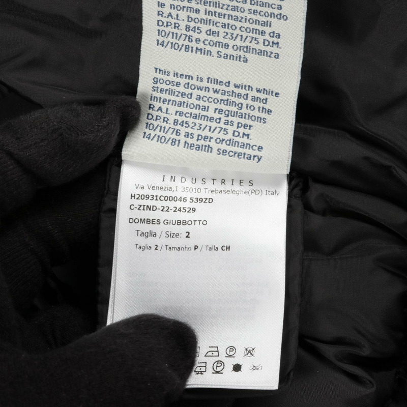 MONCLER DOMBES 連帽羽絨外套 1C00046 尼龍黑色 2 碼 二手女款-4
