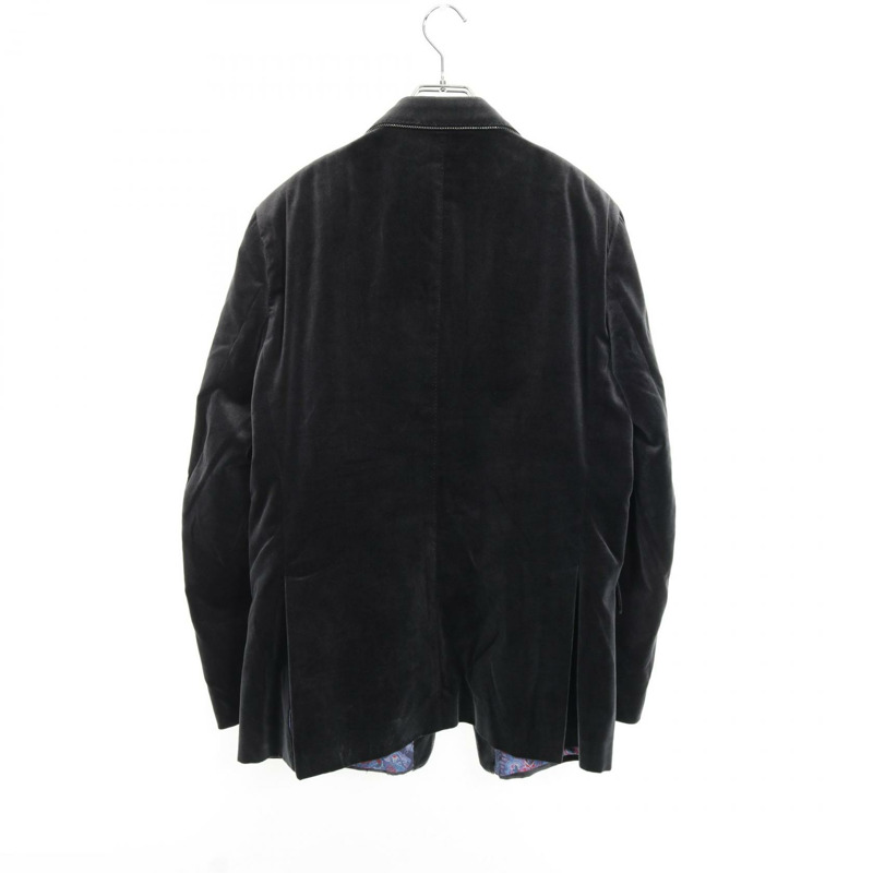 ETRO Velor 天鵝絨修身外套 棉質 黑色 56 碼 二手男式-1