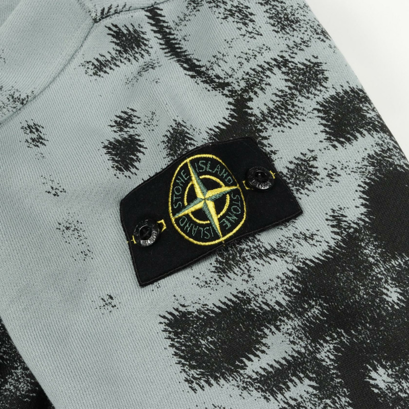 STONE ISLAND EARTH MAPPING CAMO 套頭衫 棉質 綠黑 #S 二手男款-4