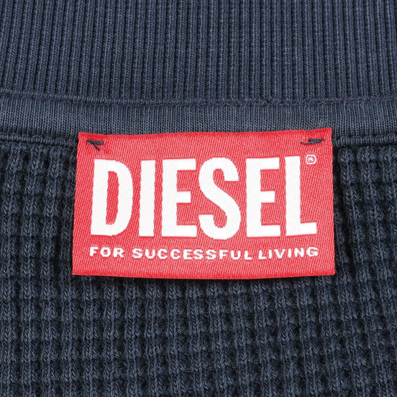DIESEL S-WAFCOOL-ZIP-LS 拉鍊運動衫 A14881 棉質海軍藍 #XL 二手男款-2