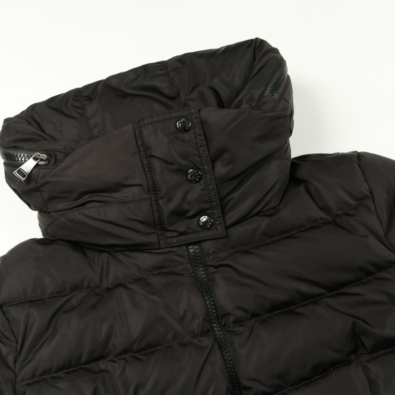 MONCLER FLAMMETTE 羽絨衣帶帽尼龍黑色 0 碼二手女款-9