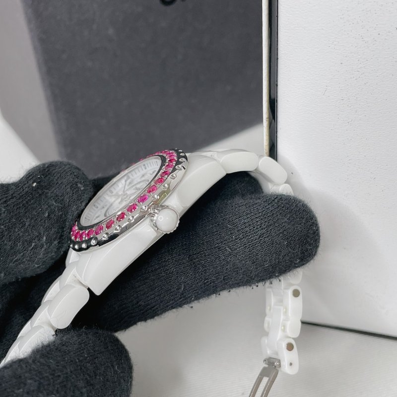 CHANEL J12 12鑽白色陶瓷錶-8