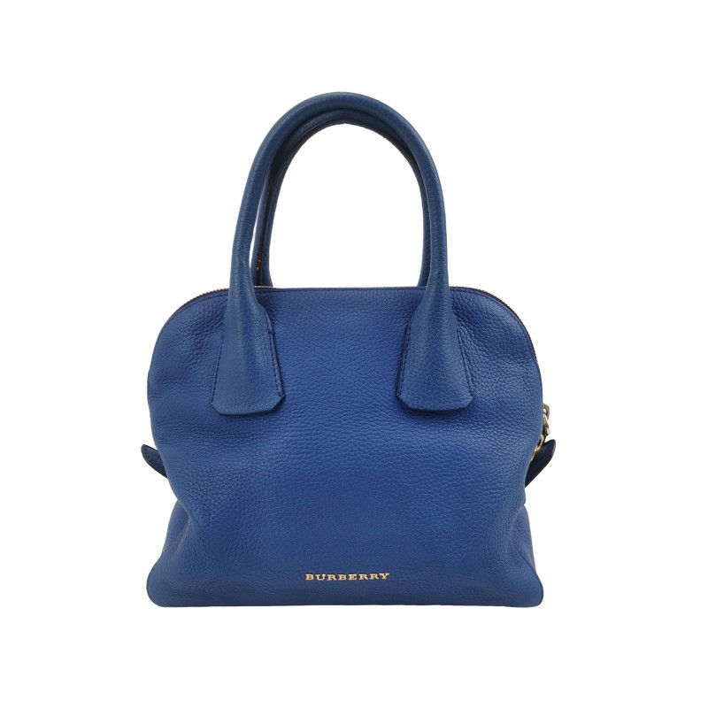 Burberry 牛皮純色字母 Logo 手提包-0