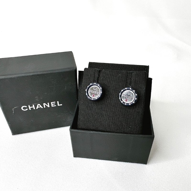CHANEL LA PAUSA 圓形耳環-0