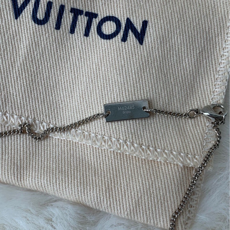 【 配件:盒子 防塵袋 💕】LV 三件套項鍊 老花紋路圓牌、lv戒指、lv字母logo-5