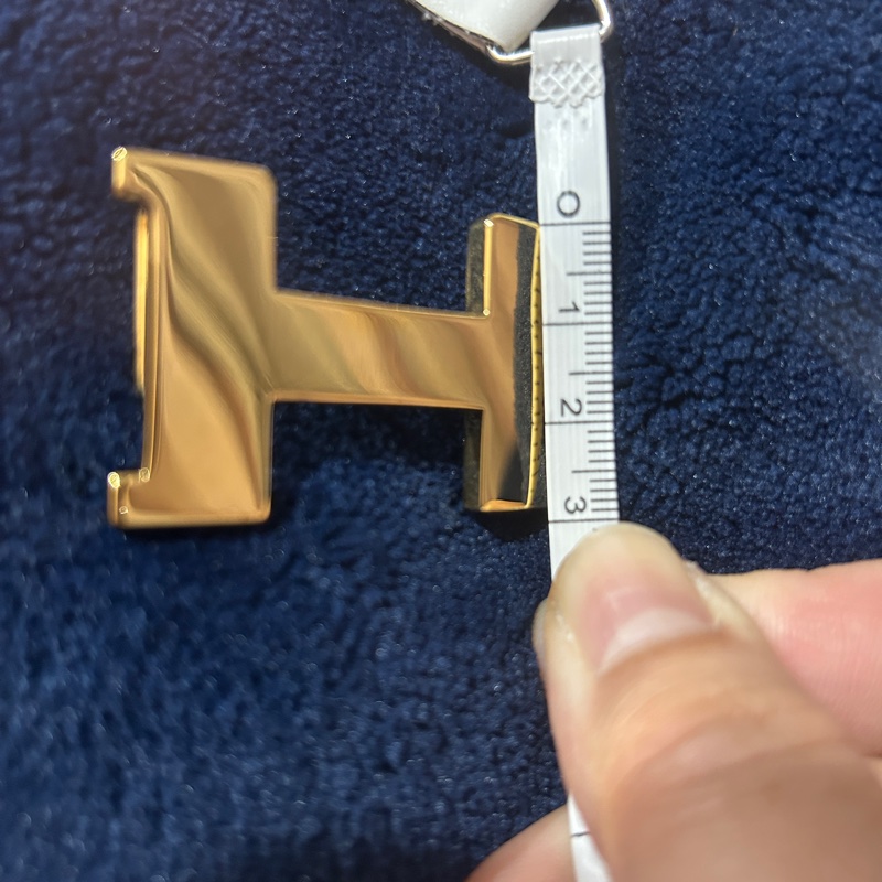 HERMES 大象灰金扣皮帶 (無配件）-11