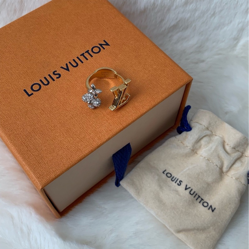 【配件:防塵袋 盒子 💕】LV logo新鑽石花卉系列戒指-2