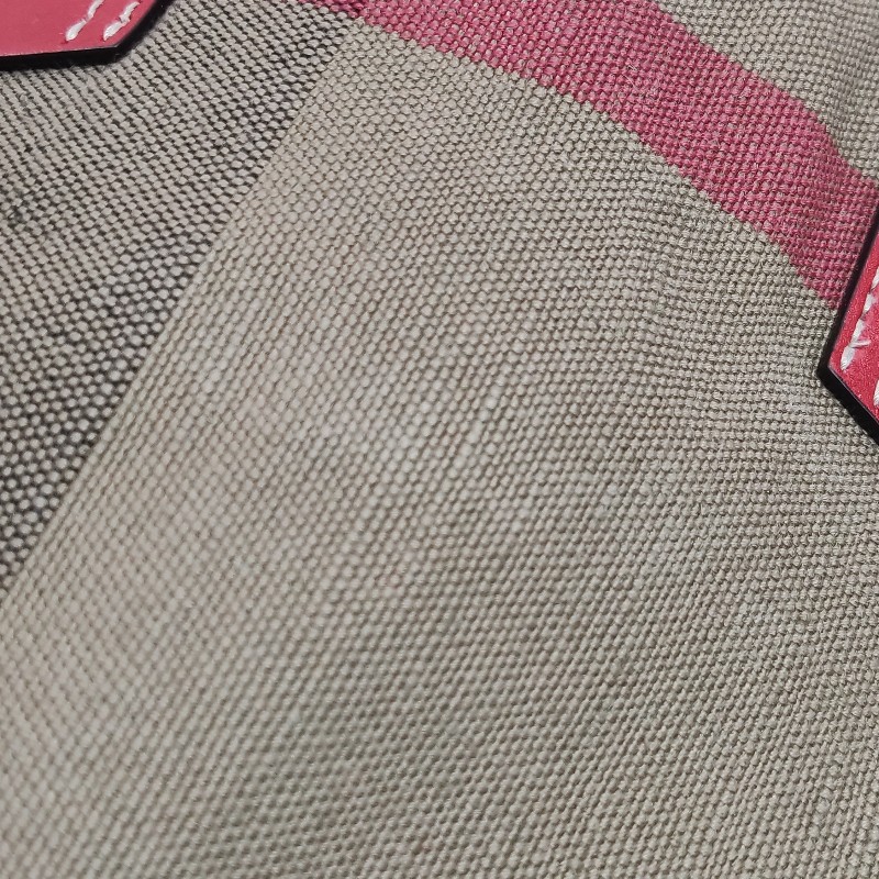 Burberry Ashby 牛皮帆布 Canvas 格紋開放式包口子母包單肩包-13