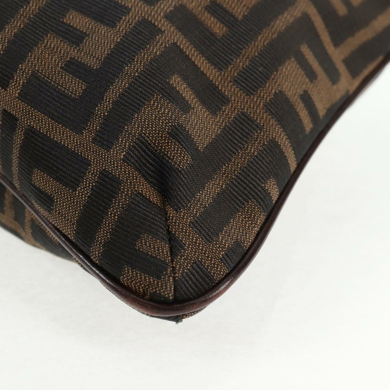【日本直送】FENDI Zucca 帆布單肩包 黑棕色 正品 143776V-7