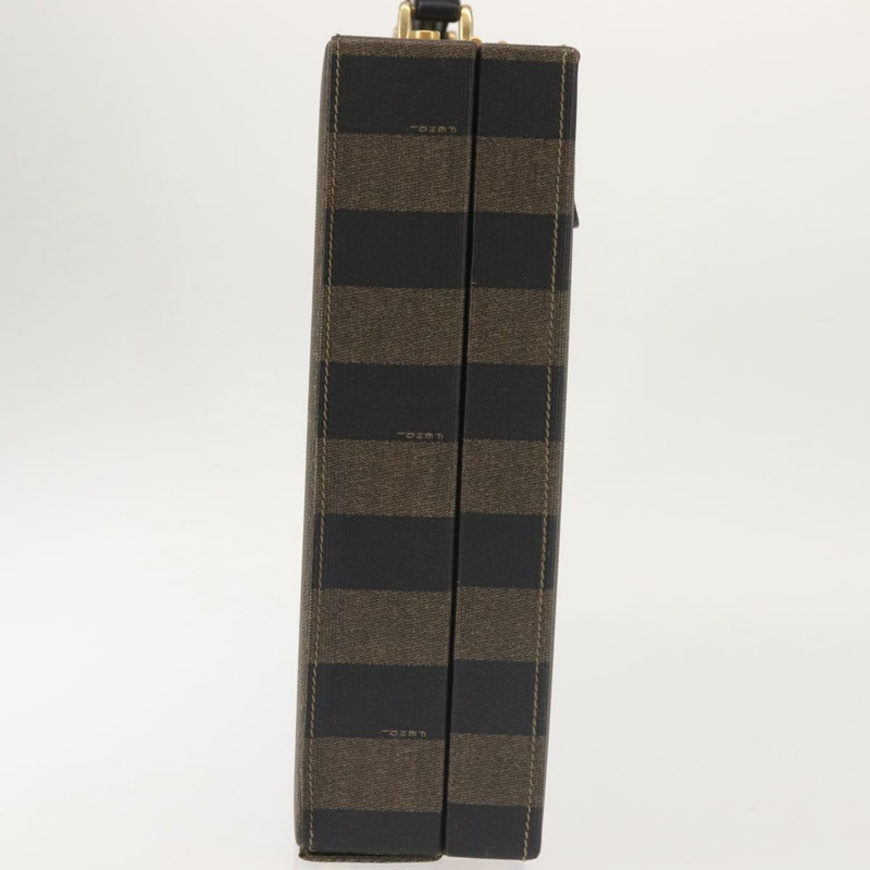 【日本直送】FENDI 公事包 山胡桃色帆布 黑棕色 正品 143134-3