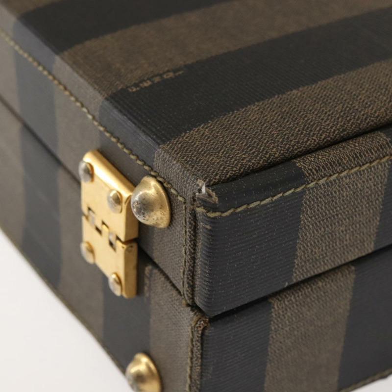 【日本直送】FENDI 公事包 山胡桃色帆布 黑棕色 正品 143134-15