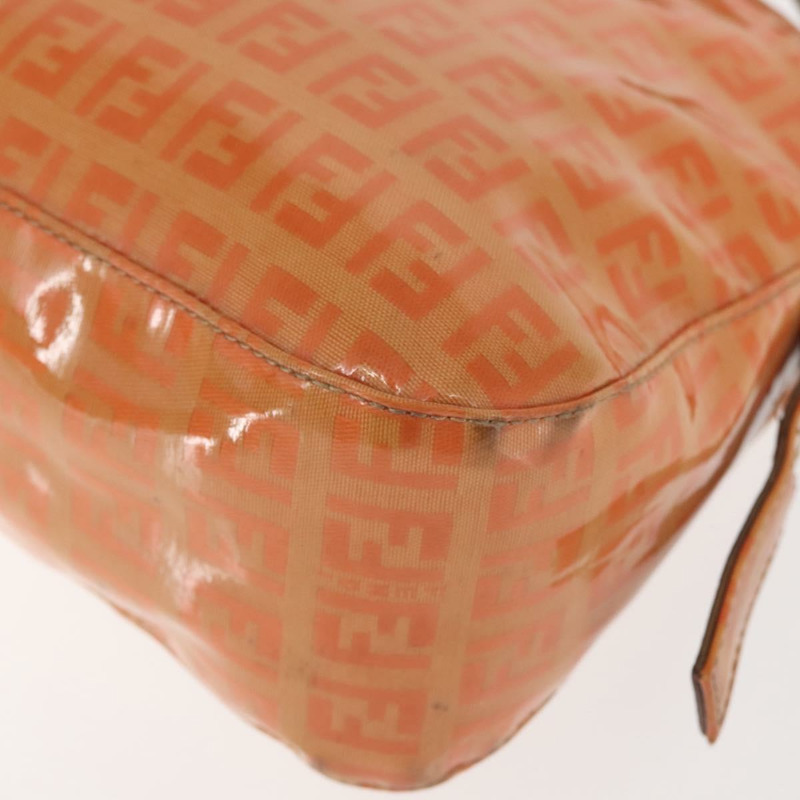 【日本直送】FENDI Zucchino 帆布 Mamma Baguette 單肩包 琺瑯 橙金色 正品 BA6226-16