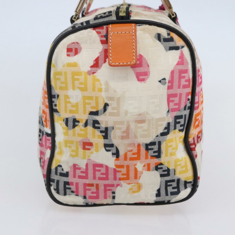 【日本直送】FENDI Zucchino 帆布波士頓包 米色金色 正品 128920V-2