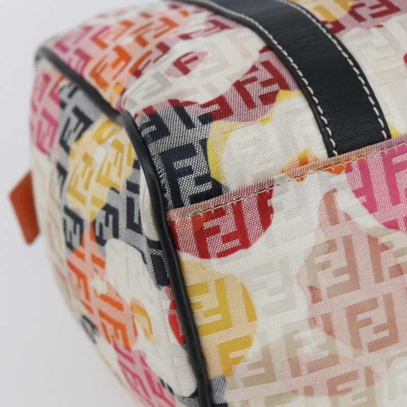 【日本直送】FENDI Zucchino 帆布波士頓包 米色金色 正品 128920V-15