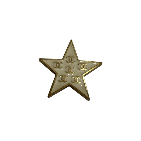 Chanel 黃色星星胸針