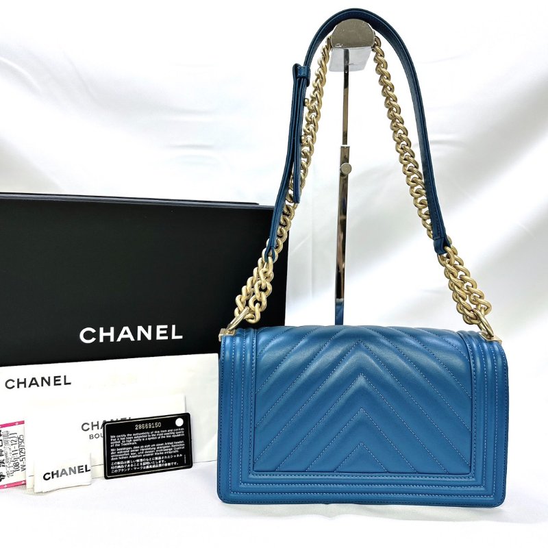 CHANEL 山型紋小羊皮BOY 25-1
