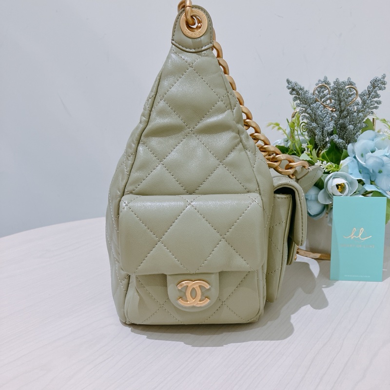 TK1824 CHANEL 香奈兒特大號Hobo鏈帶單肩包包MAXI HOBO CHAIN BAG LAMBSKIN-4