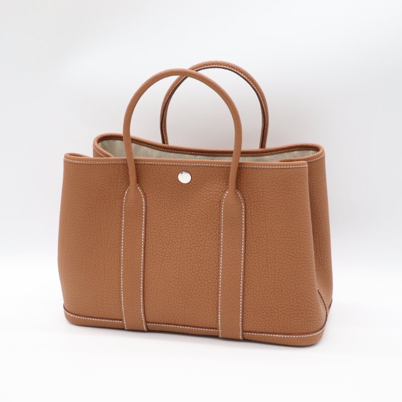 9 月新鮮票剛離櫃🌟不需配貨原價直出 🌟【全新品🌟大全配】Hermès 愛馬仕 Garden Party 30 花園 30 金棕色 牛皮 托特包 單肩包 K 刻-9