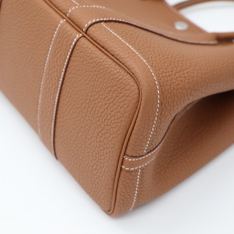 9 月新鮮票剛離櫃🌟不需配貨原價直出 🌟【全新品🌟大全配】Hermès 愛馬仕 Garden Party 30 花園 30 金棕色 牛皮 托特包 單肩包 K 刻-12