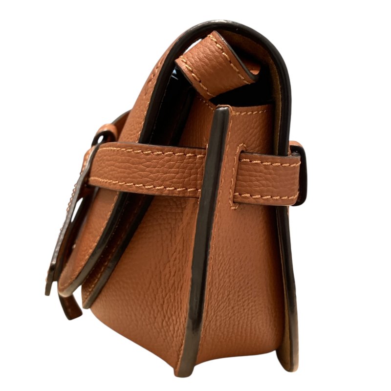 LOEWE 羅威 Mini Gate Dual Bag 皮革 斜背包 金棕色-2