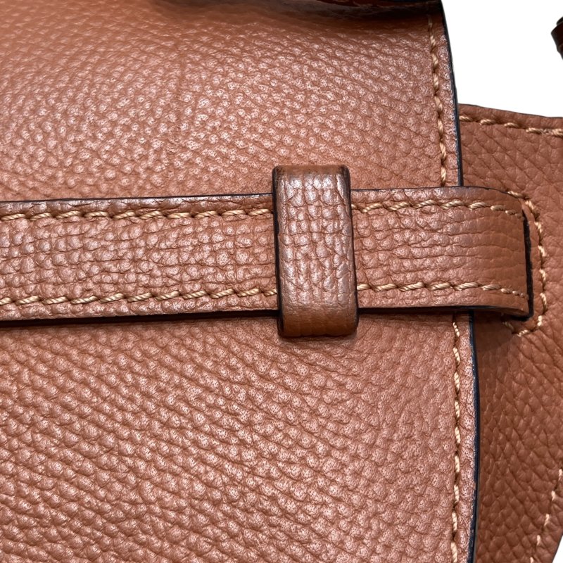 LOEWE 羅威 Mini Gate Dual Bag 皮革 斜背包 金棕色-21