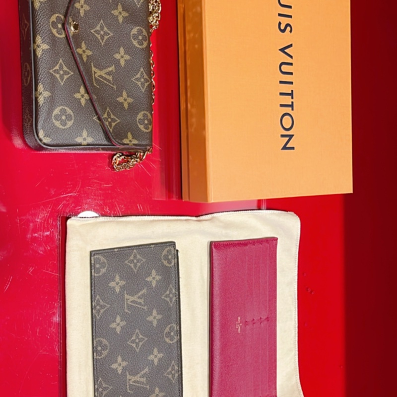 LV 三合一Woc 信封包 鏈條LOUIS VUITTON Monogram Pochette Felicie-0