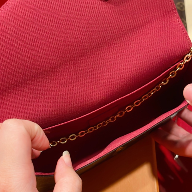 LV 三合一Woc 信封包 鏈條LOUIS VUITTON Monogram Pochette Felicie-5