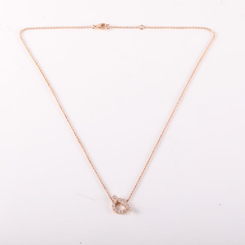 Finesse 小Q 項鍊 滿鑽 18K玫瑰金/鑽石 項鍊 玫瑰金 18K-3
