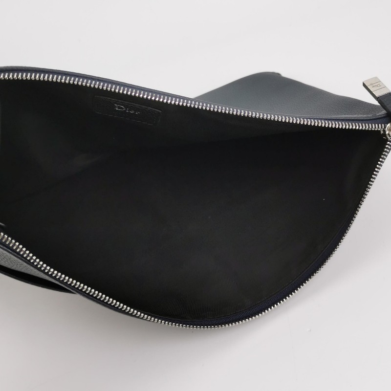 Dior 牛皮純色字母 Logo 手提包-5