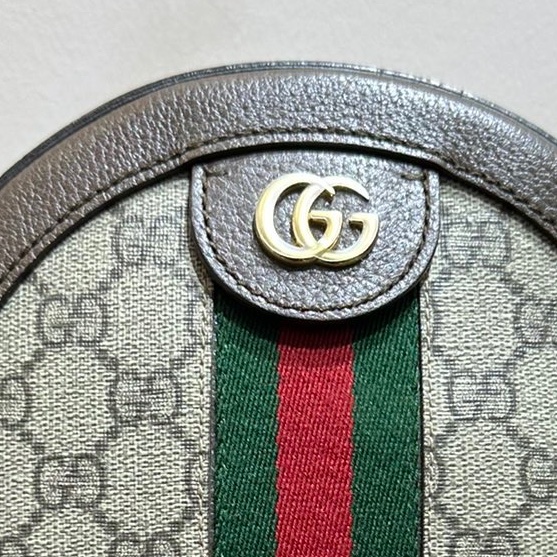 【極新閑置】GUCCI Ophidia系列爆款圓餅單肩包斜挎包鏈條包-6