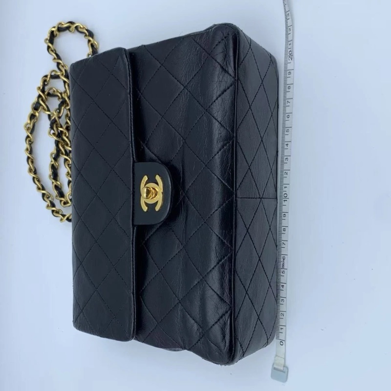 CHANEL Matelassé 20 黑色 GHW 小羊皮单肩包-8