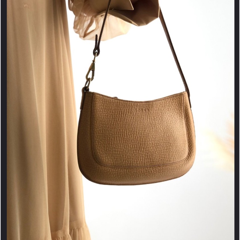 LOEWE 駝色 標誌迷你肩背包-4