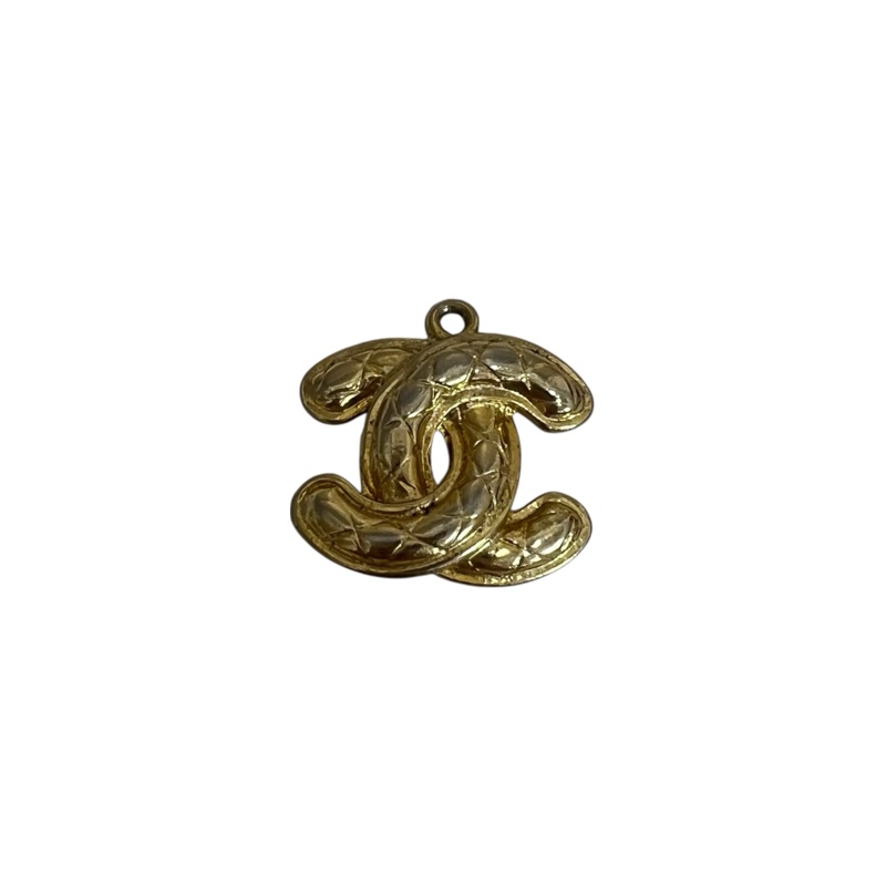 Chanel 雙C標誌菱格紋復古項鍊墜飾-0