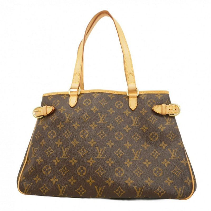 Louis Vuitton Monogram Batignolles 橫式托特包 M51154 棕色 女款-0
