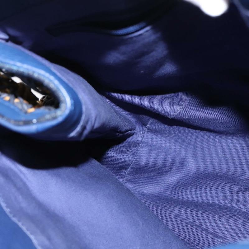 【日本直送】BURBERRY 藍色標籤單肩包 拉菲草金色海軍藍 正品 142844-18