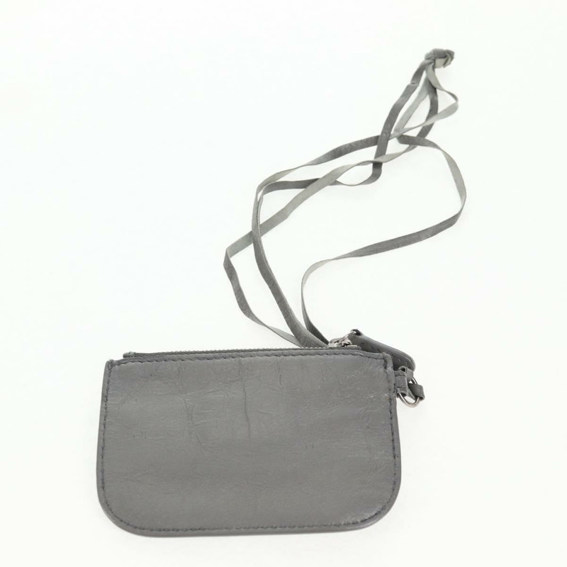 【日本直送】BALENCIAGA 翻蓋包 XS 肩背包 皮革 2 向 灰色 銀色 719082 正品 128190M-25