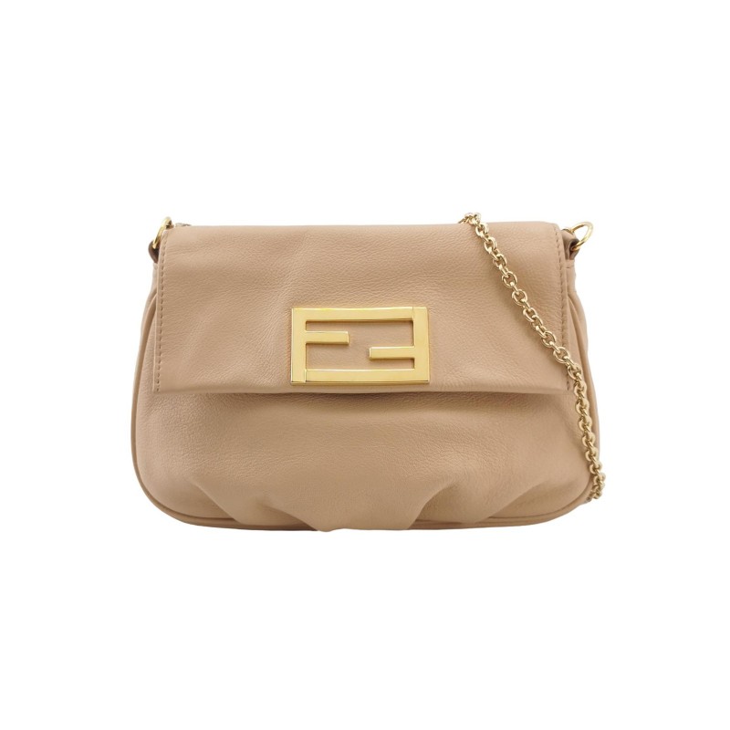 Fendi 牛皮純色斜挎包單肩包-0