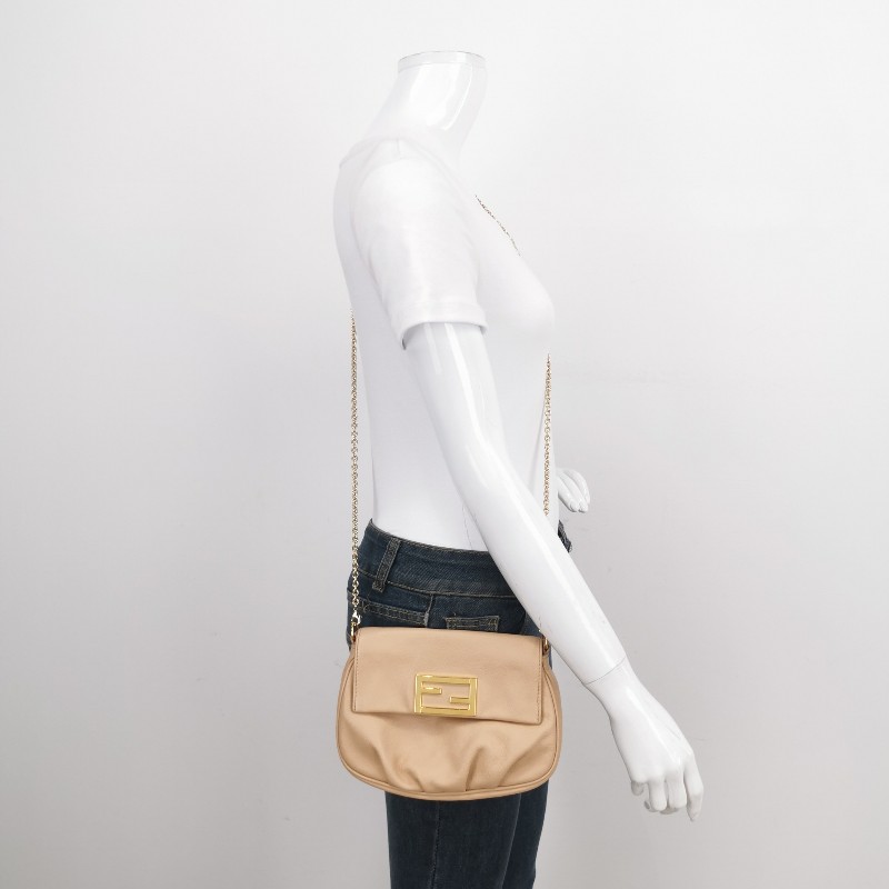 Fendi 牛皮純色斜挎包單肩包-1
