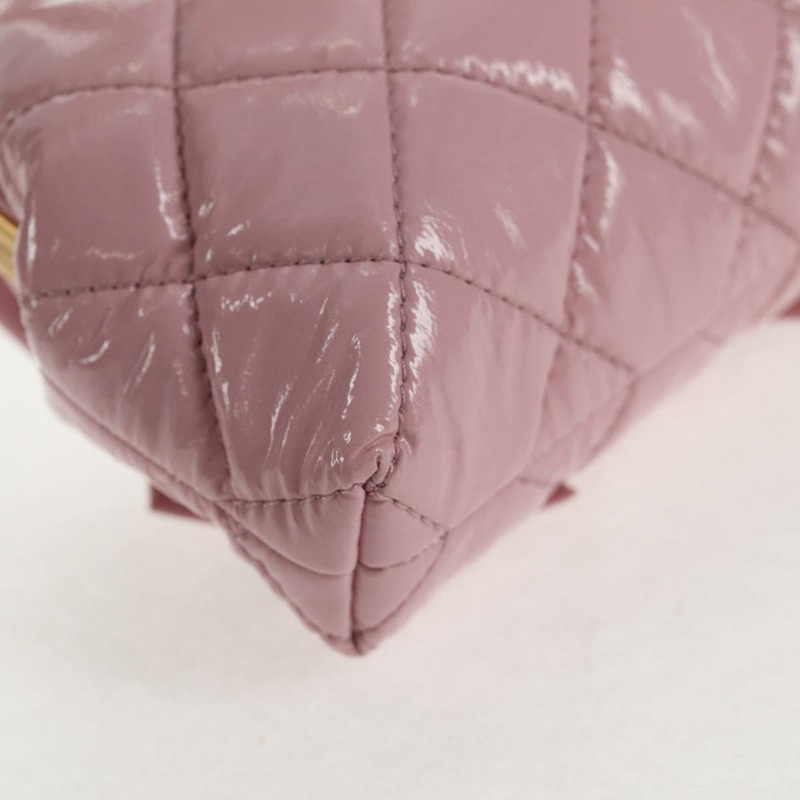 【日本直送】香奈兒 Matelasse 扣鏈條單肩包 琺瑯 粉紅金 CC 正品 128940M-16