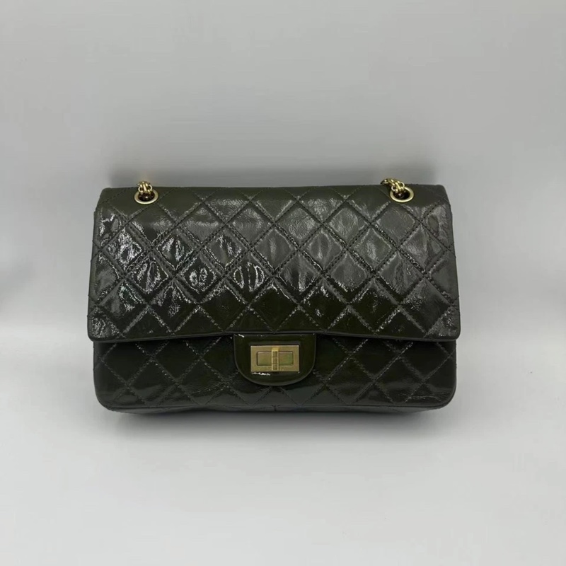 香奈兒 Chanel 2.55 大號漆皮翻蓋包-0