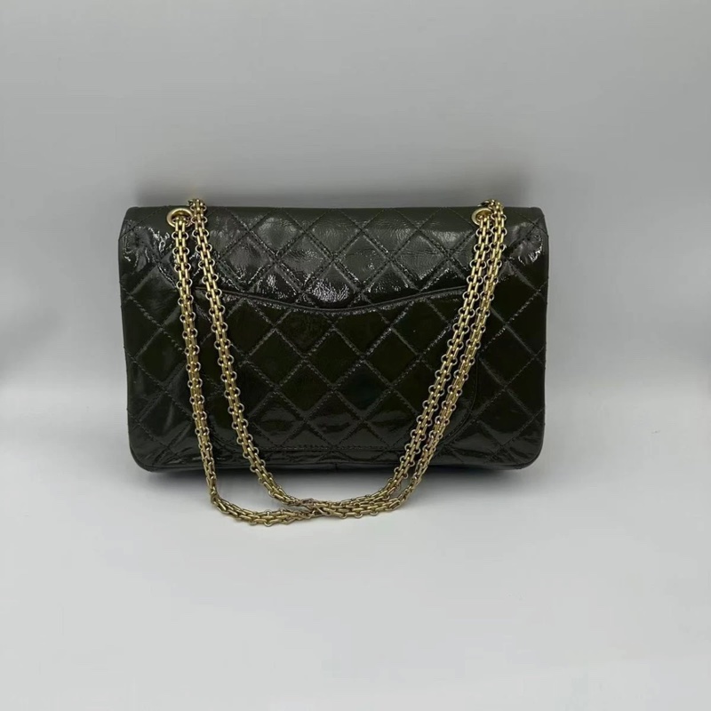 香奈兒 Chanel 2.55 大號漆皮翻蓋包-1