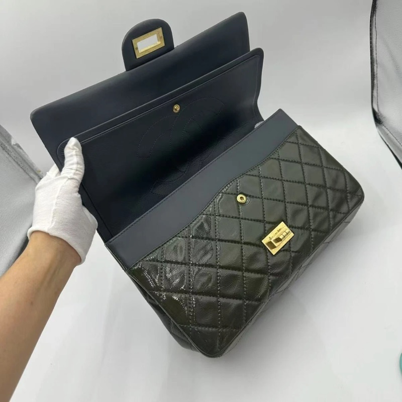 香奈兒 Chanel 2.55 大號漆皮翻蓋包-4