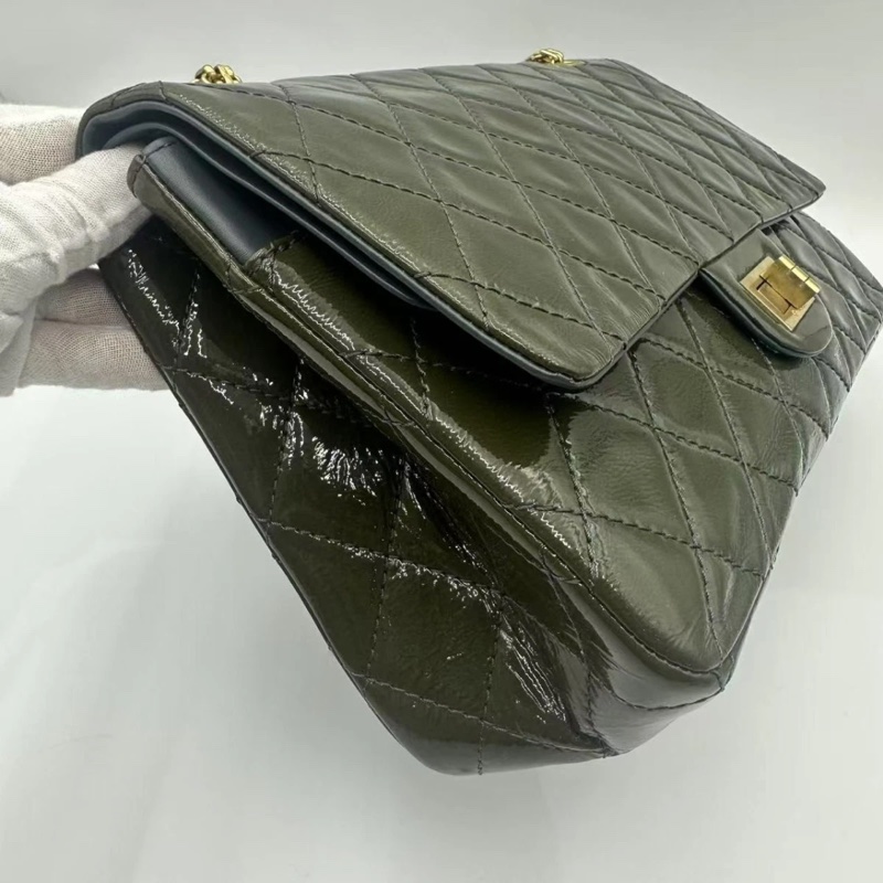 香奈兒 Chanel 2.55 大號漆皮翻蓋包-5