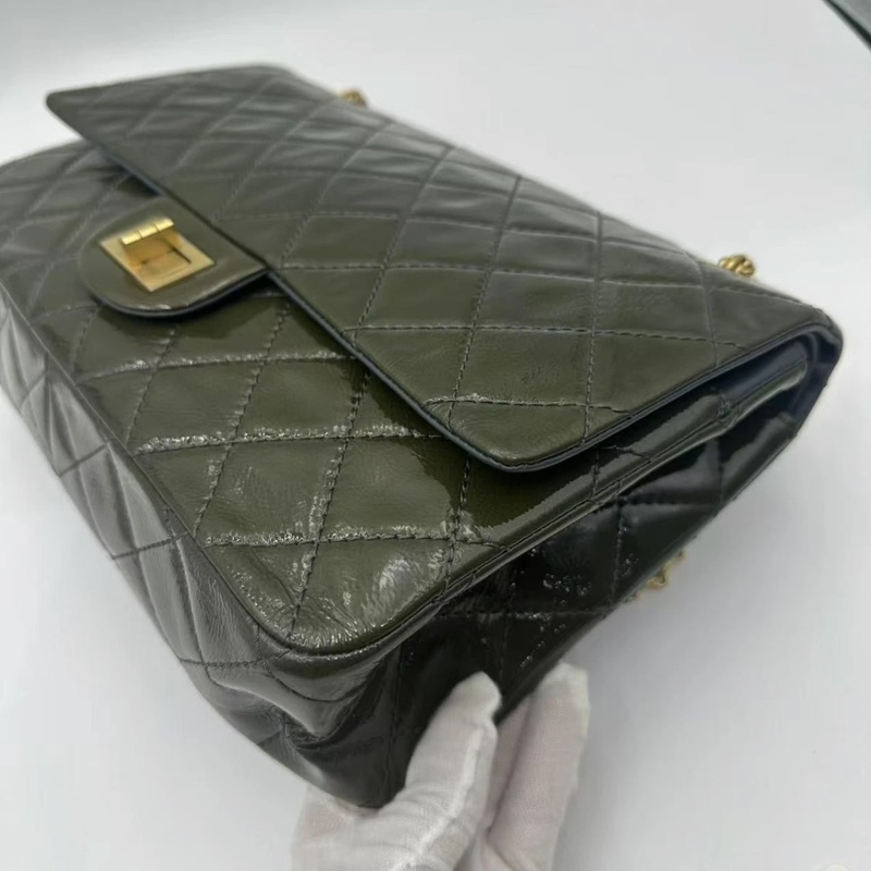 香奈兒 Chanel 2.55 大號漆皮翻蓋包-6