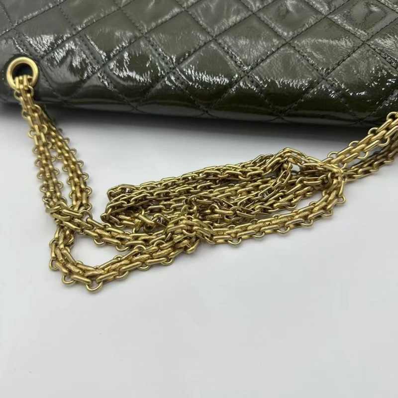 香奈兒 Chanel 2.55 大號漆皮翻蓋包-14