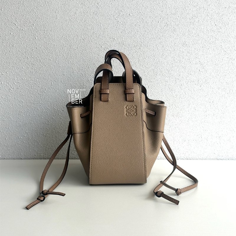 99新🆕 Loewe 羅意威 Hammock Mini 沙色吊床包-5