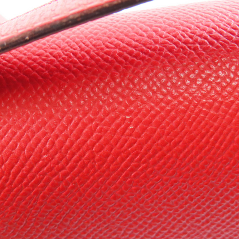 HERMES Epsom皮革Verrou 23銀扣肩背袋Rouge de Coeur-22