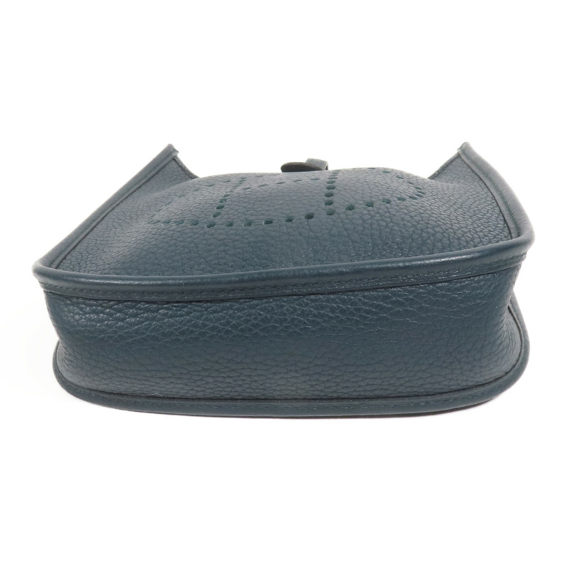 HERMES Clemence皮革Evelyne TPM金扣肩背袋60 Vert cypres-3